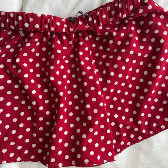 Boohoo Night Red & White Polka Dot Shorts PJ's. Size 4. - Picture 2 of 8